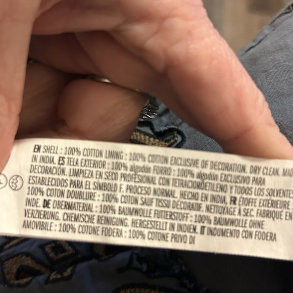 Endless Rose Embroidered Cotton Mini Skirt Boho Chic Scalloped Hem Size S - Picture 6 of 7